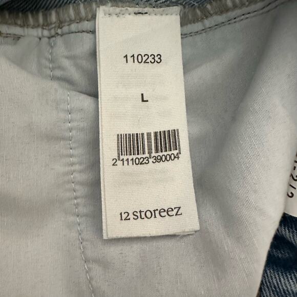 12 STOREEZ RAW-HEM STRAIGHT LEG JEANS - BLUE SIZE 30 - Picture 14 of 14